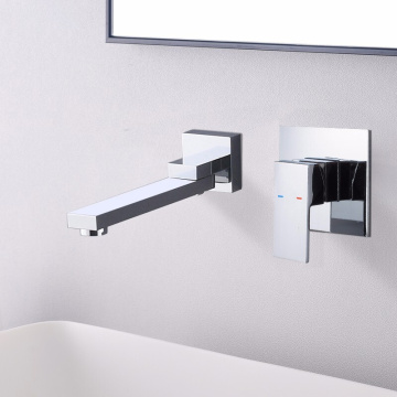 Modern 2-function chrome bathroom concealed basin faucet