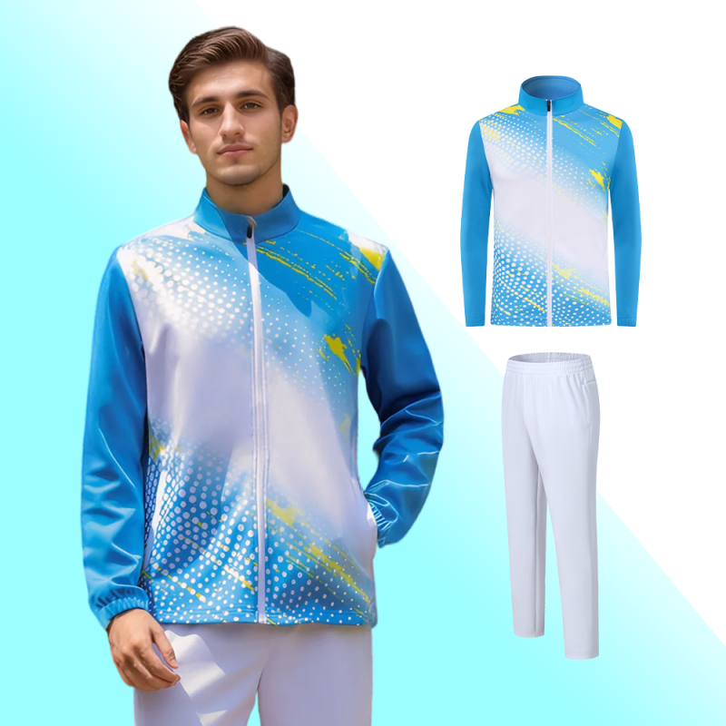 Two-Piece Jogging Suit with Zipper Closure