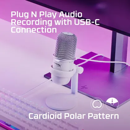 HyperX SoloCast - USB Condenser Mic for Gaming, Streaming, Podcasts, Twitch, YouTube, Discord