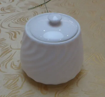white porcelain sugar pot,sugar container for daily use