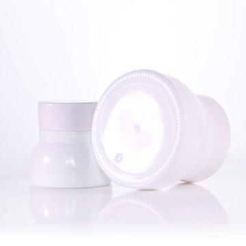 Special shaped cream jars with white lids