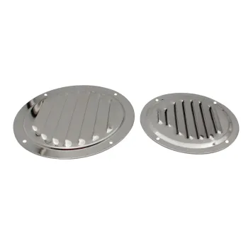 Marine Boat Vent Cover - 5'' Round Louvered Air Vent 316 Stainless Steel