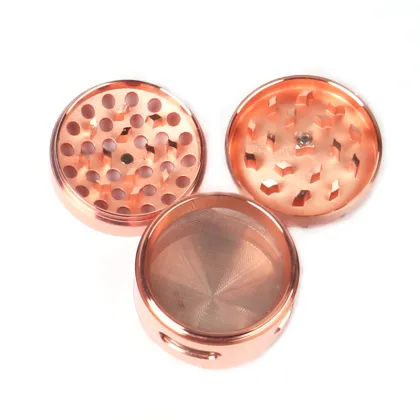 58mm golden metal smoke grinder drum shaped tobacco grinder 4 layers smoking accessories