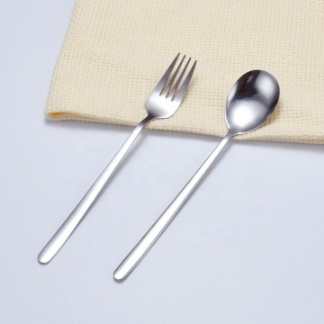 High-Quality Hand-Polished Korean Type 410 Stainless Steel Fork and Spoon Tableware Set