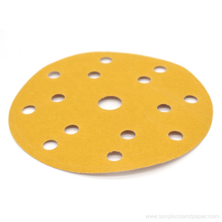 Car Paint Gold Paper Abrasive 150mm Sanding Discs