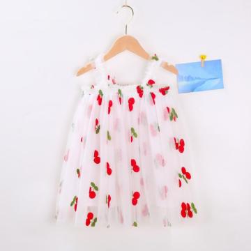 Vestido de flor de verão para bebê e filhos