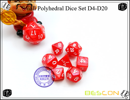 Small Polyhedral Dice Set D4-D20-3