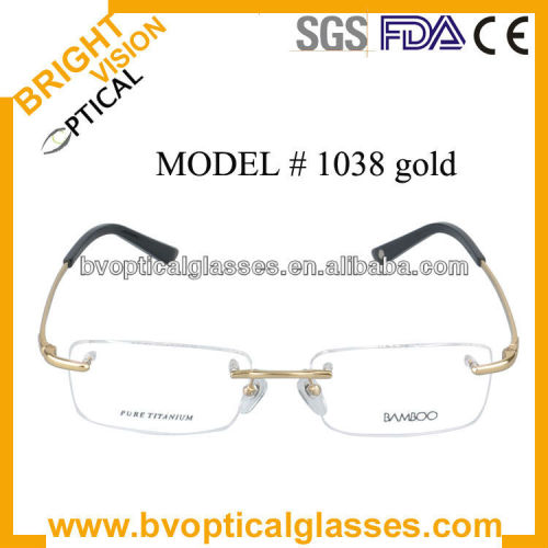 Bright Vision 1038 quality rimless titanium eyeglasses frame