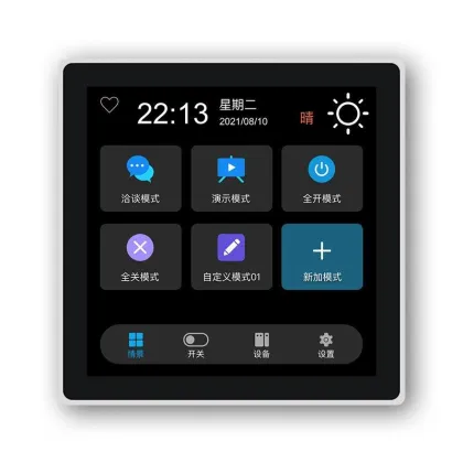 2024 Smart Home Wall Switch: Touch Screen LCD Display with Tuya/LifeSmart Mobile App Remote Control Function