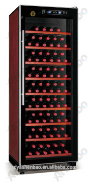 black leather grain compressor wine refrigerator