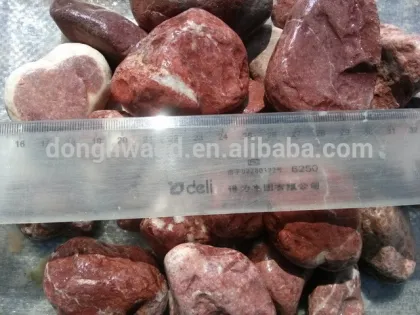 Red stone, Red cobbles, Red stone pebbles landscape stone Size 3-120mm