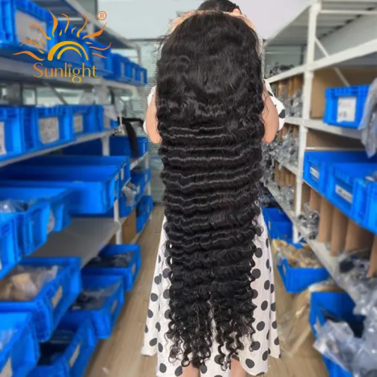 Sunlight Deep Wave Wig Peruvian Human Hair Mink Brazil Extension Human Hair 13x4 Lace Front Wig