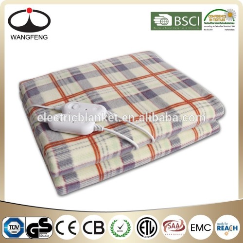 Wholesale Fasion Check Fleece Electric Blanket CE