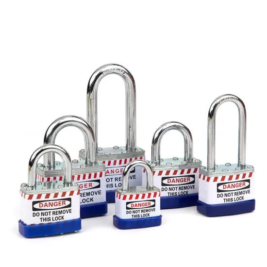 Laminated Steel Loto Safety Padlock with Hardened Steel Shackle for Industrial Equipment Lockout