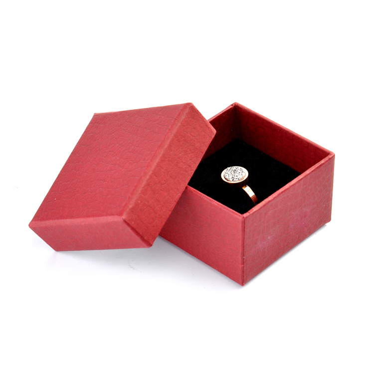 Red Luxury Paper Jewelry Ring Gift Box