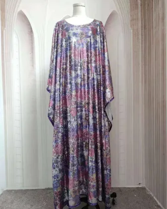 Floral Printed Long Muslim Women's Dress - Islamic Clothing Abaya