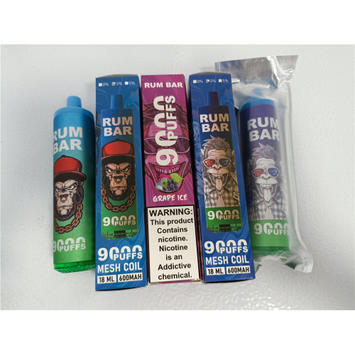 Vapor desechable original de Rum Bar 9000 Puffs