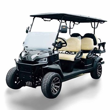 China Luxury 6-Passenger Electric Golf Kart with 48V 5KW Lithium Battery & Ambient Lights