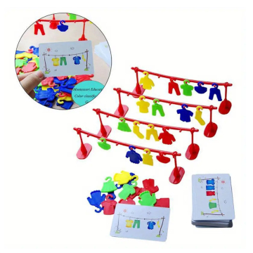 Apprendimento rapido e divertente: giochi di smistamento dei vestiti, giocattoli Montessori e allenamento della logica creativa per tutte le età