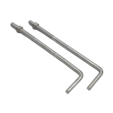 Factory Direct L-Type Anchor Bolt with nuts and washers for Foundation Bolts