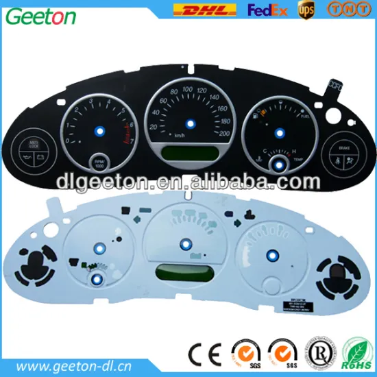 3D integral car fuel level gauge face and tachometer