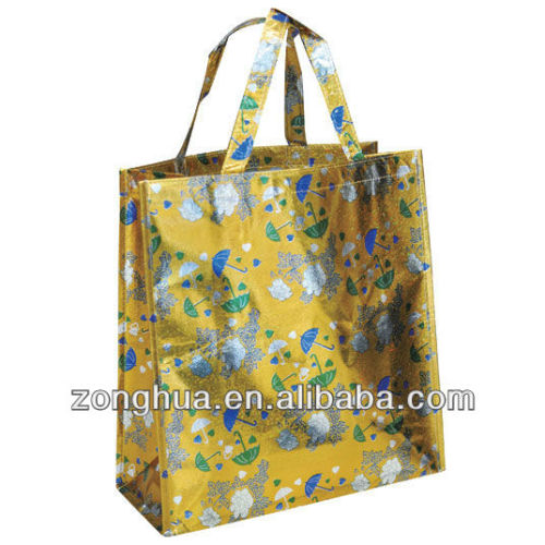 non woven shopping bag with metal colour lamination