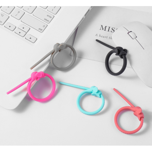 Elefante personalizzato Design USB Cable Cable Organizer Silicone Ties