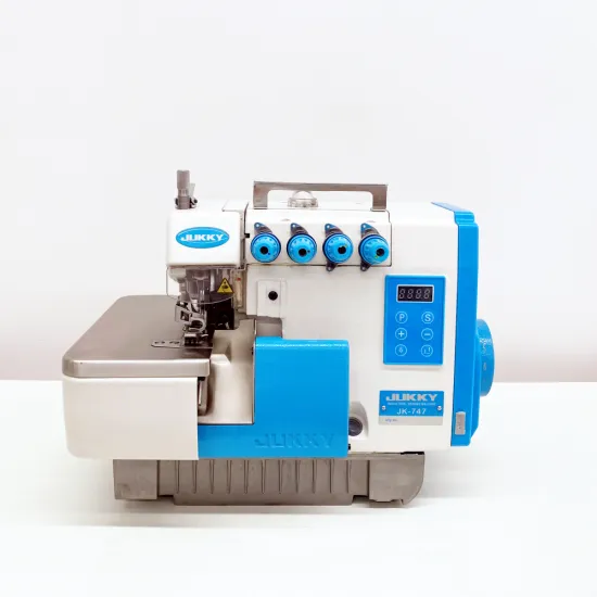 757DC Blue or Red High-Speed 5-Thread Industrial Direct Drive Overlock Sewing Machine