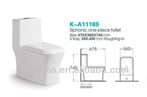 ceramic toilet seat/flush toilet/siphonic one piece toilet/GUESS/K-A11169