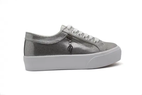Women Zipper Sneakers Shoes On White Sole Shoes