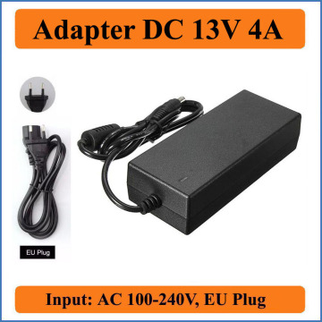 13V 4A EU Plug AC DC Adapters 1Pcs High Efficient AC 100-240V to DC 13V 4000mA Switching Power Supply Charger 5.5mm x 2.1-2.5mm