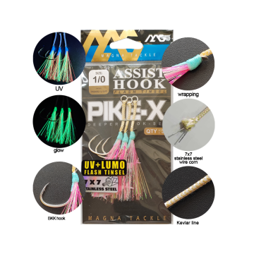 Glow Luminous UV Wire Core Kevlar-Line-Line Hooks Sishing Hooks-Xuhang Mag PXSW02-PT