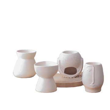 Custom Wholesale Porcelain Tea Light Candle Holder with Incense and Wax Melt Warmer