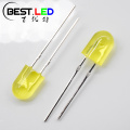 5mm 타원형 LED 590NM 595NM 앰버 노란색 확산