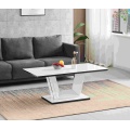Mesa de centro moderna retangular branca de MDF de alto brilho