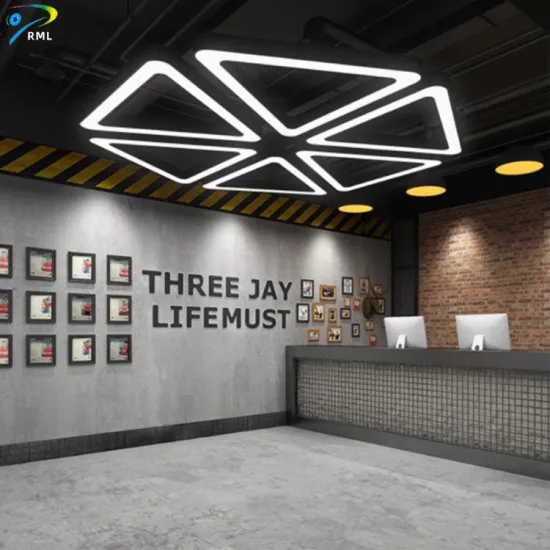 SCR Dimmable RGB LED Hanging Light for Modern Office Gym Ceiling Pendant