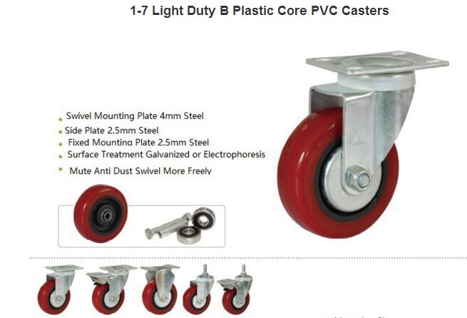 Table Leg Caster Threaded Stem Pu Furniture Caster