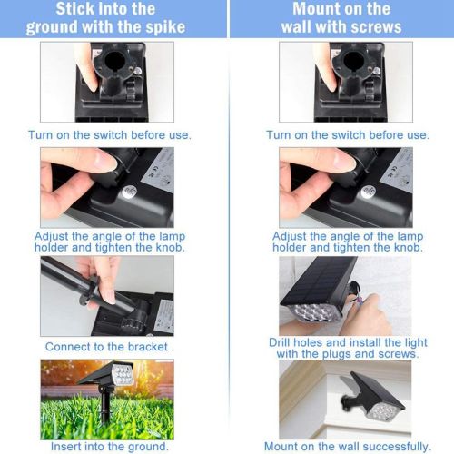 Outdoor RGB Solar Spotlight Landscape Light