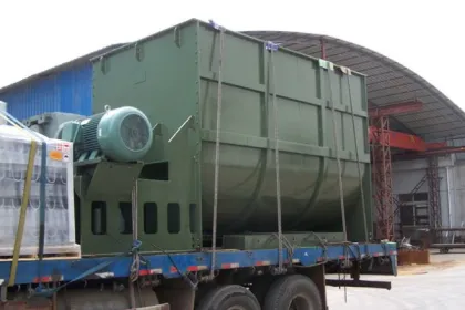 Stone-like coating horizontal double belt mixer