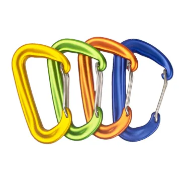 Customizable 12KN Aluminum Carabiner with Locking Wire Gate: Ideal for Hammock and Outdoor Activities
