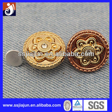 Fashion metal jeans military buttons cap accessory