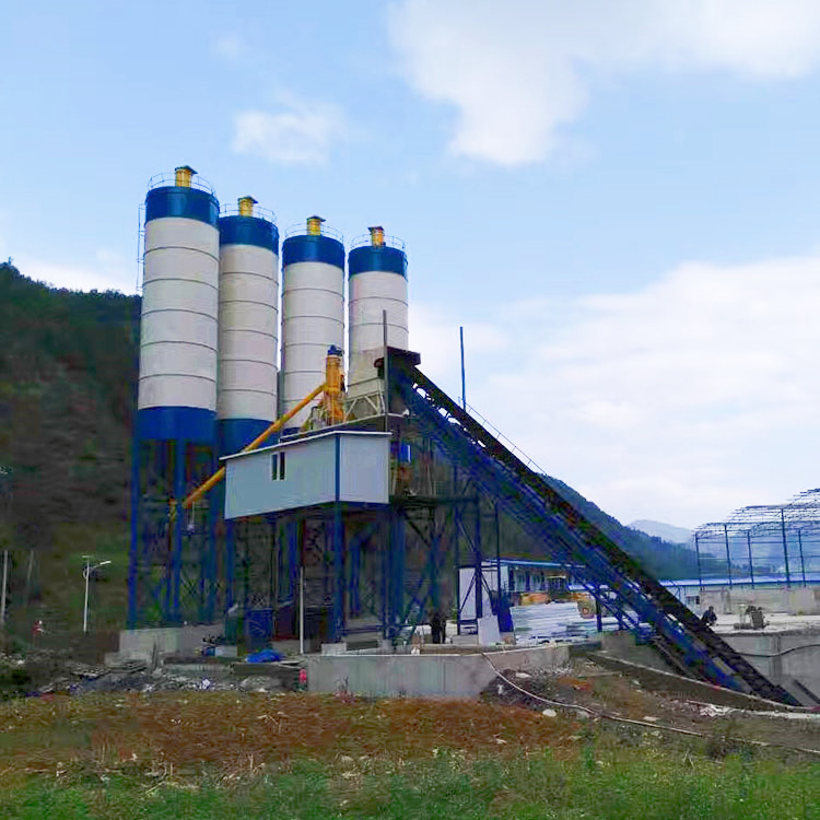 HZS90 construction use advanced concrete batching plant