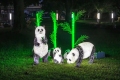 Lampu berbentuk panda bercahaya