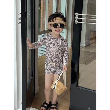 Kids Baby Boys UPF 50+ Sun Protection Cartoon Swimwear Swimsuit Set