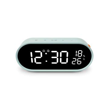 2023 Warna Warna Warna Multi-Fungsi Jam Alarm Elektronik Elektronik Dengan Alarm Ganda dan LED Cermin