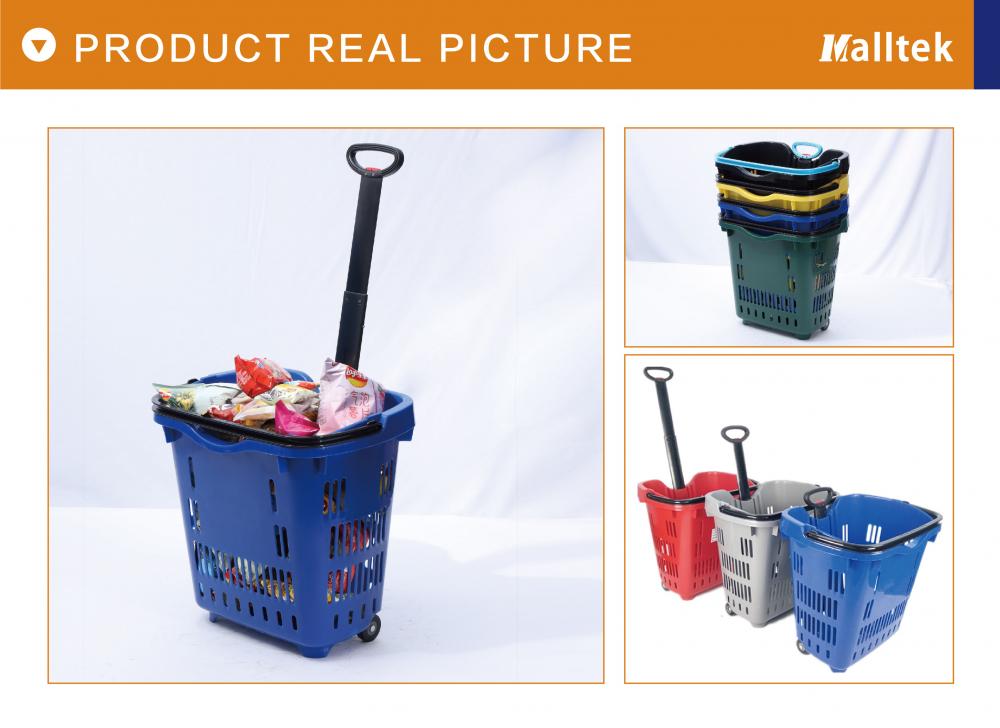 New design large capacity shopping basket trolley