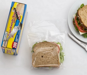 Bolsas de plástico con tapa abierta para almacenar y transportar