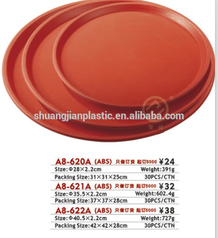 A8-620 round plastic anti slip tray with PVC pad