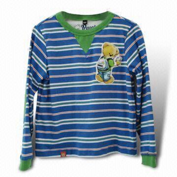 Boy's Long-sleeve T-shirt, Made of 100% Cotton