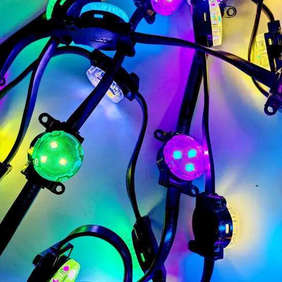 DC24V Permanent Outdoor Solar Energy Christmas LED Pixel Eaves Lights